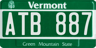 VT license plate ATB887
