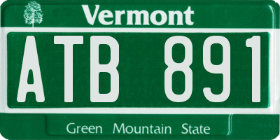 VT license plate ATB891