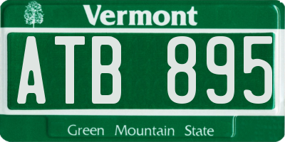 VT license plate ATB895