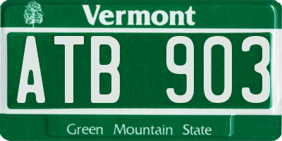 VT license plate ATB903