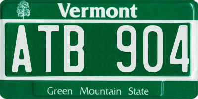 VT license plate ATB904