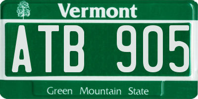 VT license plate ATB905