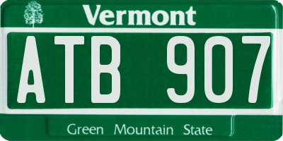 VT license plate ATB907