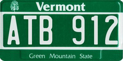 VT license plate ATB912
