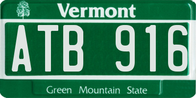 VT license plate ATB916