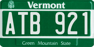 VT license plate ATB921