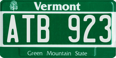 VT license plate ATB923