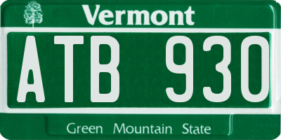 VT license plate ATB930