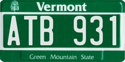 VT license plate ATB931