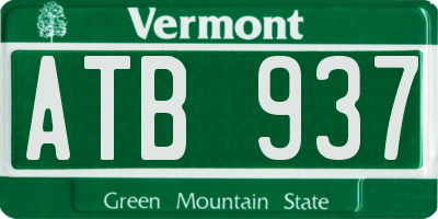 VT license plate ATB937