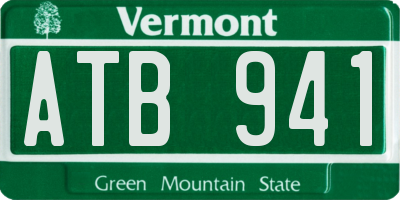 VT license plate ATB941
