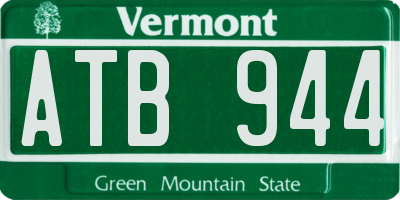 VT license plate ATB944