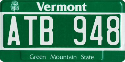 VT license plate ATB948