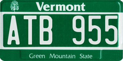 VT license plate ATB955