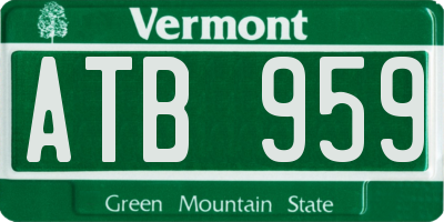 VT license plate ATB959