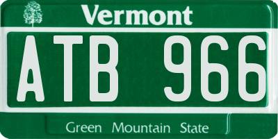 VT license plate ATB966
