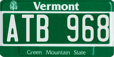 VT license plate ATB968