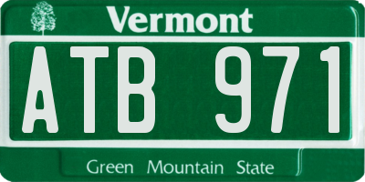 VT license plate ATB971