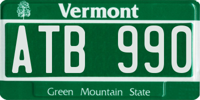 VT license plate ATB990