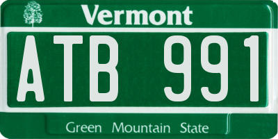 VT license plate ATB991