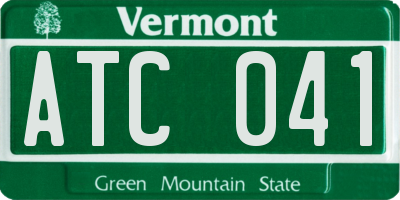 VT license plate ATC041