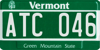 VT license plate ATC046