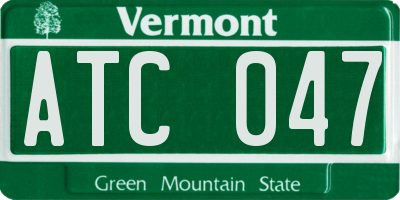 VT license plate ATC047