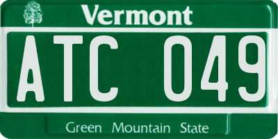 VT license plate ATC049