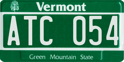 VT license plate ATC054