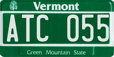 VT license plate ATC055