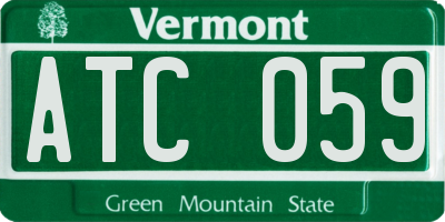 VT license plate ATC059