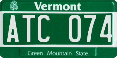 VT license plate ATC074