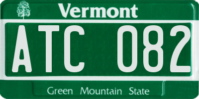 VT license plate ATC082