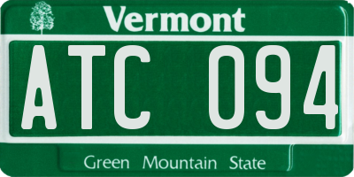VT license plate ATC094