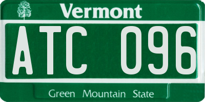 VT license plate ATC096