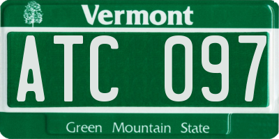 VT license plate ATC097