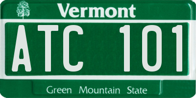 VT license plate ATC101