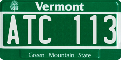 VT license plate ATC113