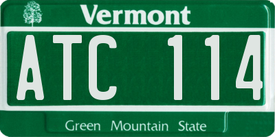 VT license plate ATC114