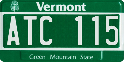 VT license plate ATC115
