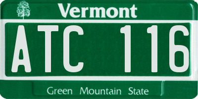 VT license plate ATC116