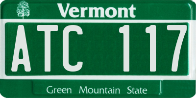 VT license plate ATC117