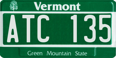 VT license plate ATC135