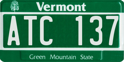 VT license plate ATC137
