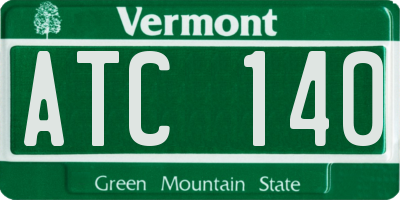 VT license plate ATC140