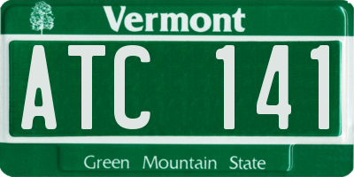 VT license plate ATC141