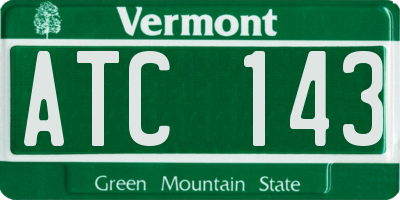 VT license plate ATC143