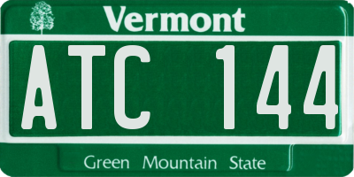 VT license plate ATC144