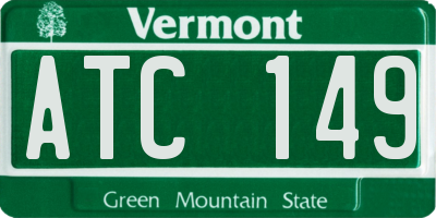 VT license plate ATC149