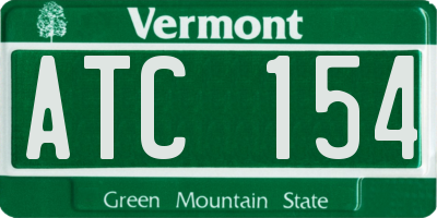 VT license plate ATC154